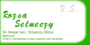 rozsa selmeczy business card